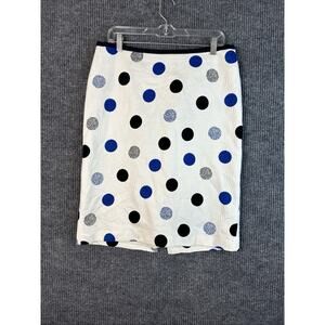 Talbots Womens Textured Polka Dot Skirt Size 12 Lined Office Preppy Business